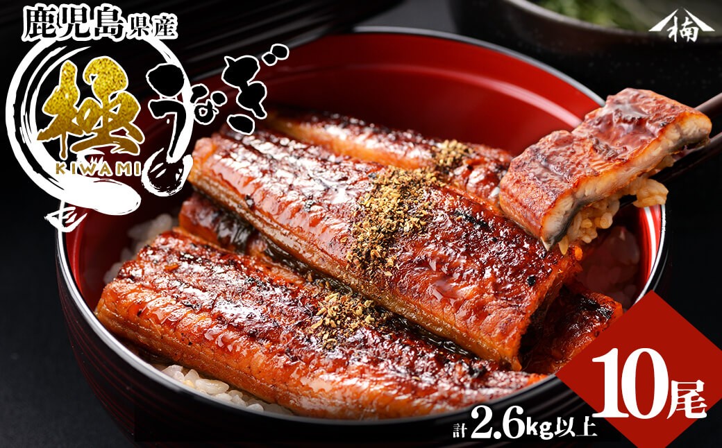 
楠田の極うなぎ 蒲焼き 260g以上×10尾(計2.6kg以上) うなぎ 鰻 ウナギ 国産 鹿児島県産 九州産 蒲焼き 冷凍 うな重 ひつまぶし wa24-003
