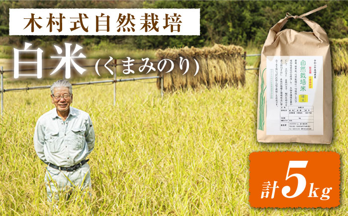 
                  【 新米先行予約 】2026年10月より順次発送 【木村式自然栽培】 白米 くまみのり 約 5kg ＜ハマソウファーム＞ [CBR012]
                