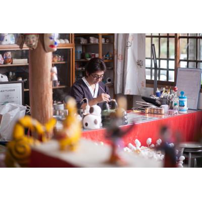 ふるさと納税 郡山市 【ふるさと納税】腰高とら(こしだかとら)Sサイズ 金黒 伝統工芸品 張り子 干支 寅年 手づくり |  | 03