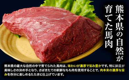 馬肉のたたき 110g サラダ仕立て用 産山村 外輪【配送不可地域あり】（離島）　《60日以内に出荷予定(土日祝除く)》熊本 冷凍 馬刺 馬肉 おつまみ 産山村 送料無料 馬肉 サラダ 肉