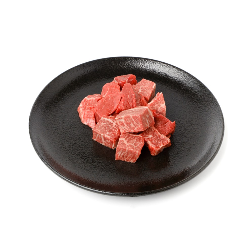 ＜大道精肉店＞A5等級「伊賀牛」サイコロステーキ用3種セット（ヒレ・サーロイン・イチボ）2パック（計600g）