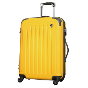 【3泊～5泊用 インナーフラットで詰めやすい】FK1037-1スーツケースMミカドイエロー スーツケース キャリーケース キャリーバッグ 中型 Mサイズ 軽量 拡張機能 TSAロック ハードケース 海