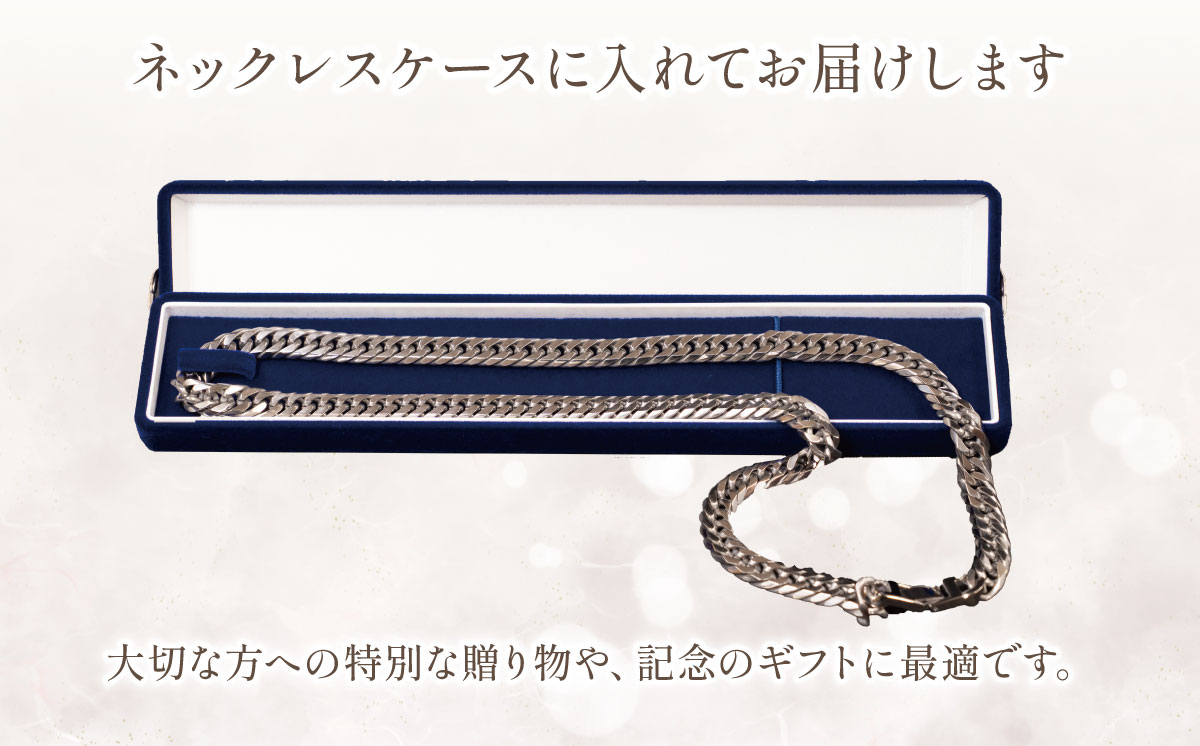 純チタン ネックレス 2.0Φ六面W喜平60cm【 チタン 純チタン 貴金属 ネックレス 高級 アクセサリー 高級アクセサリー 金属 ジュエリー 茨城県 つくば市 】