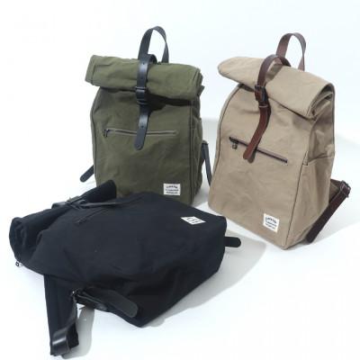 ふるさと納税 上牧町 ALBERTON社の米軍帆布ARMY DUCKのロールバックパック　ブラック色 |  | 02