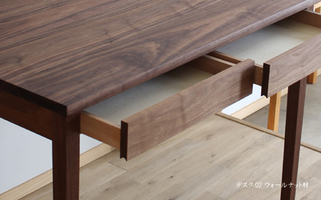 木の家具 カスタムオーダーワークデスク　B　FE02　家具工房ウノカ 東近江