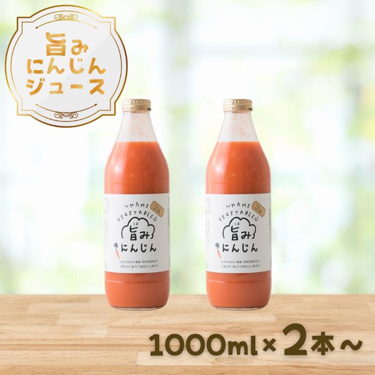 【ふるさと納税】≪選べる内容量≫のらくら農場　旨みにんじんジュース　1000ml瓶〔NK-110〕