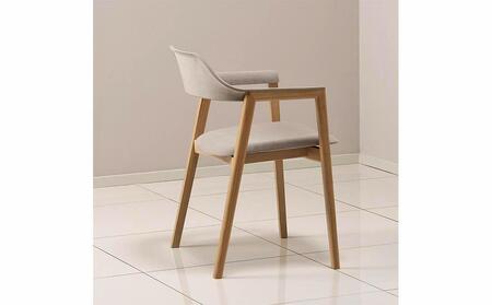 旭川家具 カンディハウス TEN アームチェアーUB（座張） 北海道タモNF／ウルトラスエードLGY