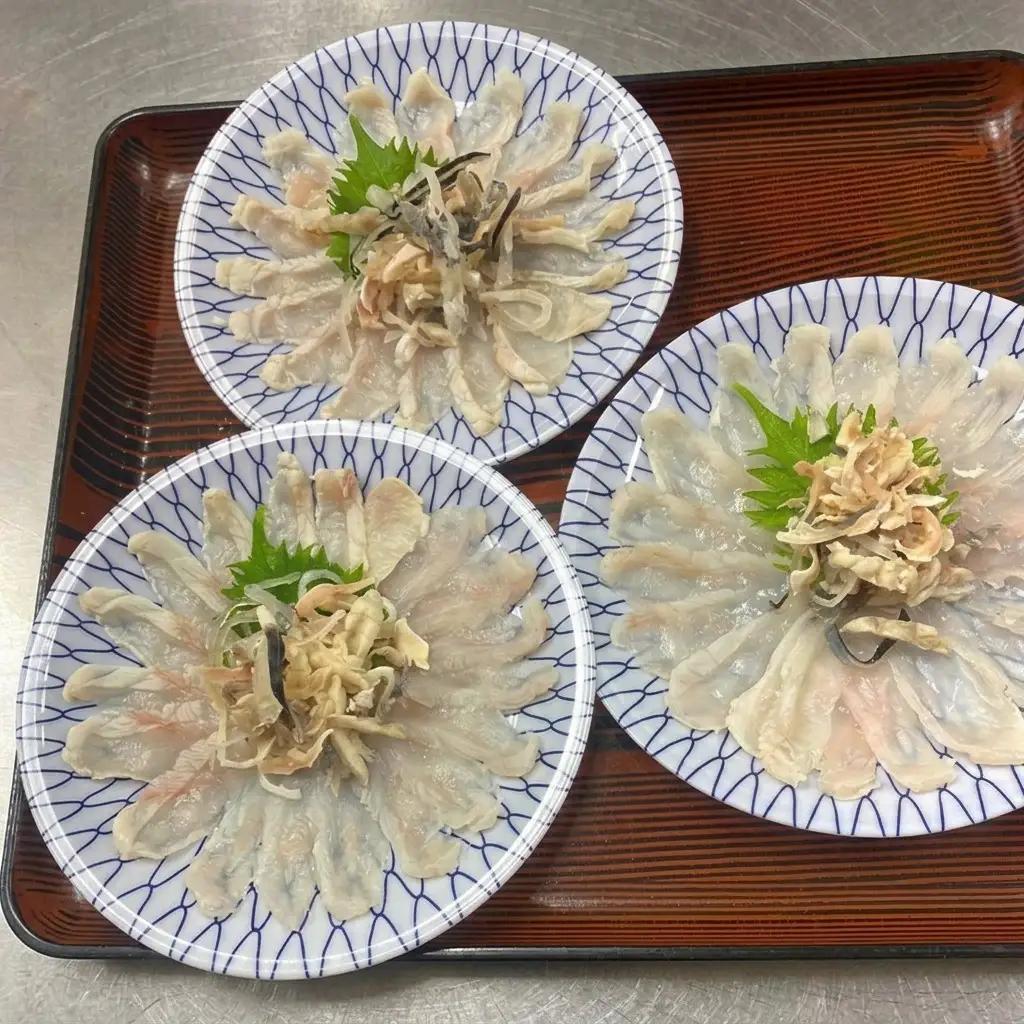 【ポン酢と紅葉おろし付】ふぐ　刺身　3パック 上越市 フグ 冷凍 さしみ