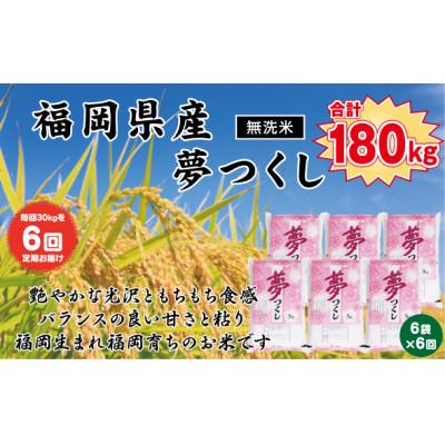 ふるさと納税 北九州市 【毎月定期便】《無洗米》【食味鑑定士厳選】福岡県産 夢つくし30kg(5kg×6)(北九州市)全6回