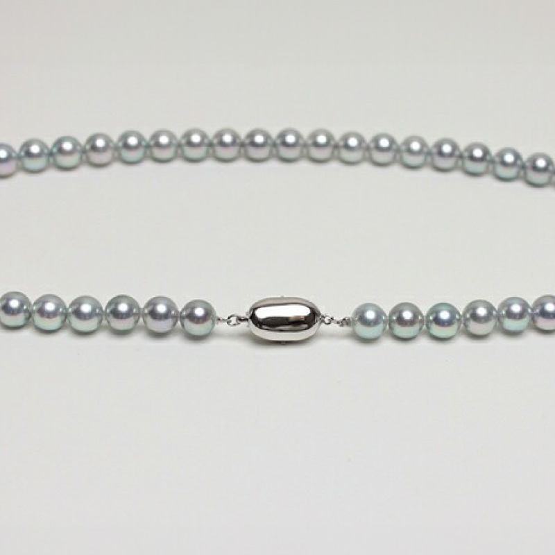 真珠 ネックレス 7.5-8.0mm グレーブルー アコヤ真珠 アクセサリー ファッション ジュエリー akoya パール フォーマル カジュアル プレゼント ギフト 贈り物 贈答品 お祝い 誕生日 