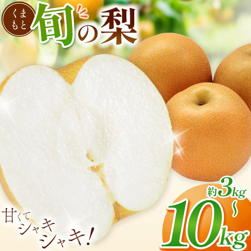 【ふるさと納税】選べる内容量 くまもと 旬の 梨 約 3kg ・ 約 5kg ・ 約 10kg | 果物 フルーツ なし 豊水 凛夏 秋麗 秋月 あきづき 新高 甘太 熊本県 和水町
