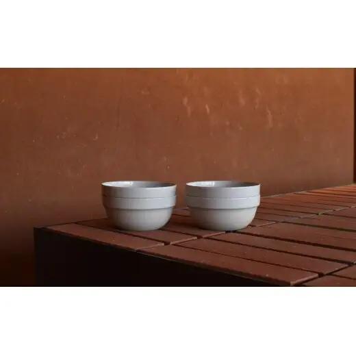 1616/ CMA Stack Deep 105 Earth Grey 4個セット【1616/arita japan】有田焼 セシリエ・マンツ 北欧 デンマーク 食器 器 うつわ ボウル 小鉢 グレー