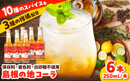 【年間1万本販売!】原料にこだわったクラフトコーラ 250ml×6本セット 手作り ジュース ソフトドリンク スパイス 無添加 健康 島根県雲南市/出雲SPICE LAB.[AIAD001]