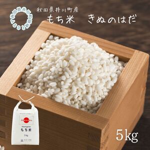【もち米】 きぬのはだ 5kg 秋田県 井川町産 餅米 もち 餅 5kgx1袋