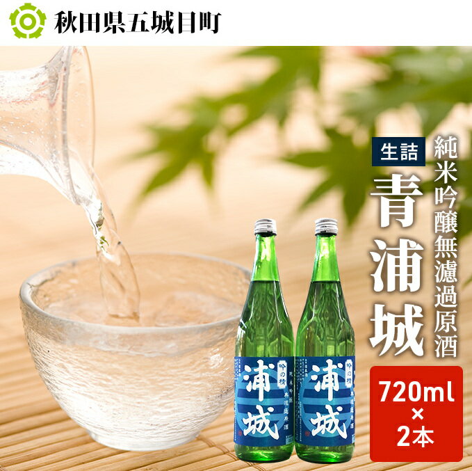 【ふるさと納税】【生酒】純米吟醸無濾過原酒「青浦城」720ml×2本 お酒 日本酒 純米吟醸酒 アルコール 果実味