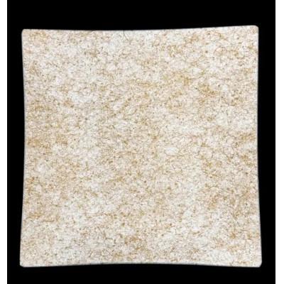 ふるさと納税 高野町 波スクエアプレート S　乱糸(マット仕上げ)純白