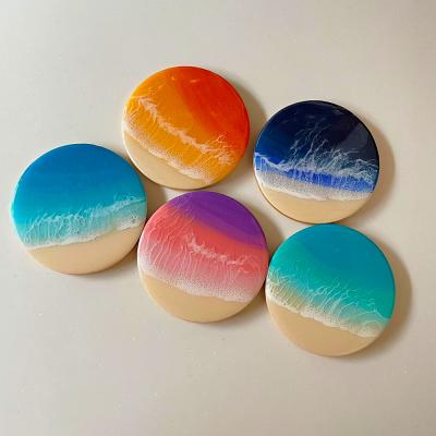 ふるさと納税 恩納村 海のレジンアートコースター(恩納BLUE5色セット)レジン アート |  | 01