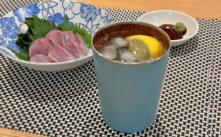 手作り 漆器 × 金属 KARO M lavender gray ラベンダーグレー 1個 タンブラー 木製 天然木 本漆 職人 ギフト プレゼント 伝統工芸 京都 向日市 ユーエンアート
