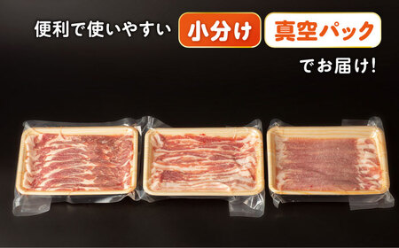 【3回定期便】ナルちゃんファーム豚肉スライスセット 毎月1kg / 豚肉 豚ロース モモ バラ スライス / おおむら夢ファームシュシュ [ACAA336]