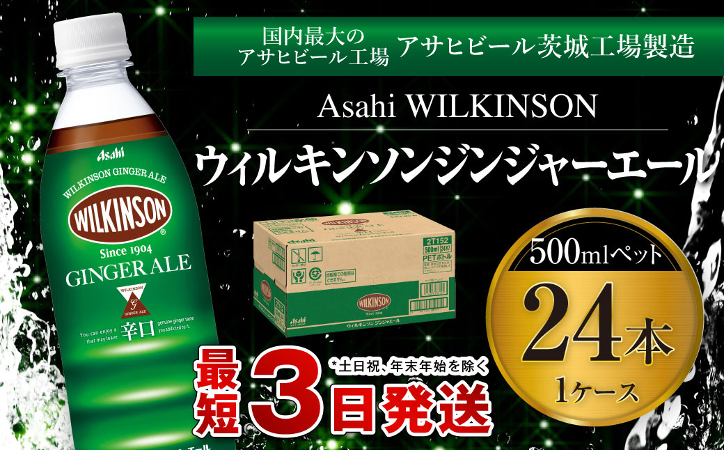 ウィルキンソン ジンジャーエール 500mlペット 24本入り1ケース