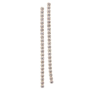 [MADE IN KOFU] K18YG シルキータッチテニスチェーン［シングル］ピアス 1.0ct TI-1140