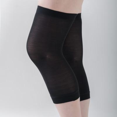 ふるさと納税 泉大津市 天然の美容繊維　シルク　薄手フィットサポーター　ブラック