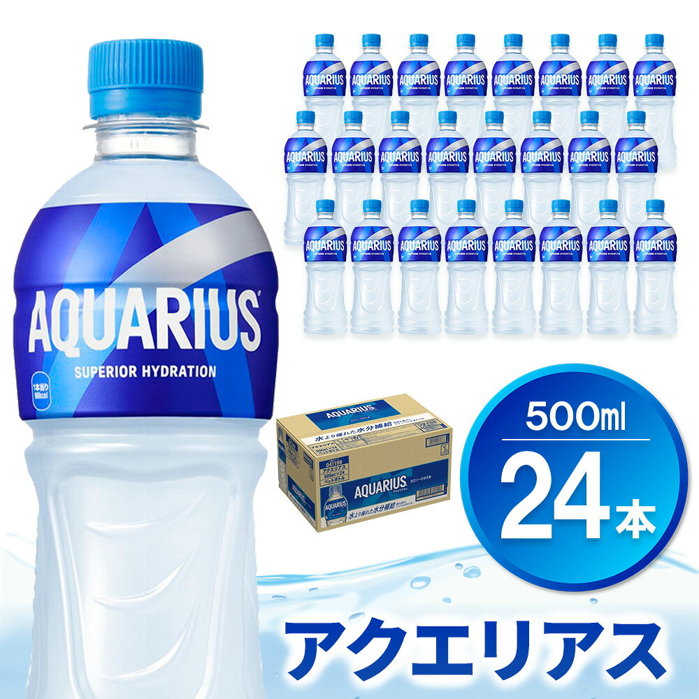 【ふるさと納税】アクエリアス 500mlPET×24本(1ケース)【コカコーラ 熱中症対策 スポーツ飲料 スポーツドリンク 水分補給 ペットボトル 健康 スッキリ ミネラル アミノ酸 クエン酸 リフレッシュ 常備 保存 買い置き】K090225