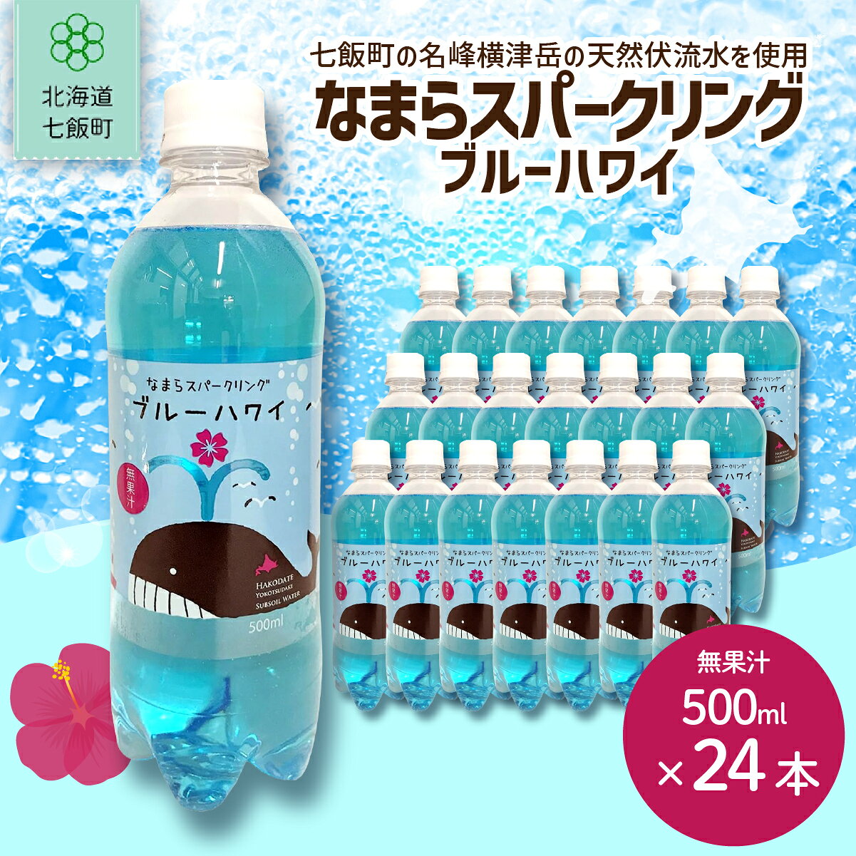 【ふるさと納税】 なまらスパークリング（ブルーハワイ）24本（500mlペットボトル） 人気 おすすめ ランキング なまらスパークリング ブルーハワイかわいいパッケージ 北海道代表 ご当地 北海道 七飯町 送料無料 NAQ005