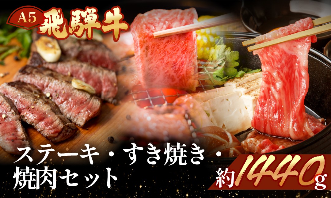 
            飛騨牛を味わいつくす!!ステーキ・すき焼き・焼肉セット(サーロイン約200g(1枚)/イチボ約240g(2枚)/リブロース500g/本日の希少部位500g）【冷凍】すきやき 焼き肉 ブランド牛 おすすめ 食べ比べ A5
          