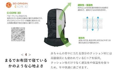 【ラッキーインダストリーズ】日本製 抱っこひも アンジェレッテ クアトロエアー3.2（angelette Quattro Air 3.2）チャコールグレー  雑貨 F21U-120