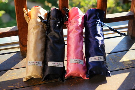 雪華模様の折り畳み傘（サイズ55cm）カラー：ブラック_BL01◇