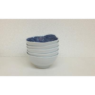 ふるさと納税 長崎県 【波佐見焼】φ約13cmとんすい小鉢5個組藍染駒筋【西海陶器】5　32548 |  | 03