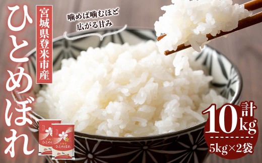 【最短14営業日以内に発送予定】≪令和7年産≫  ひとめぼれ 10kg (5kg×2袋)  登米市産 お米 おこめ 米 コメ 白米 ご飯 ごはん おにぎり お弁当 【登米ライスサービス株式会社】tm144