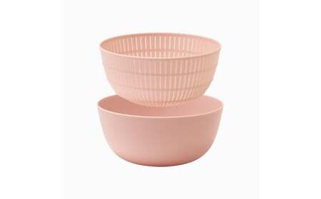 米とぎにも使える ザル ボウル ピンク ／ キッチン用品 調理器具 耐熱 電子レンジ対応 食洗機対応 ライクイット like-it 奈良県 葛城市【like023-5A】