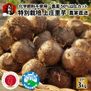 【ふるさと納税】【先行予約】こだわりの特別栽培 上庄里芋3kg 化学肥料不使用・農薬50％以上カットの特別栽培里芋 農家直送【発送月が選べる10月・11月・12月】 [A-013017]