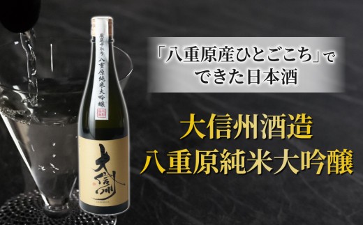 
                  日本酒 大信州 八重原純米大吟醸 ひとごこち 720ml 1本 ｜【大信州酒造】 日本酒鑑評会 金賞 受賞 酒蔵 八重原産ひとごこち
                