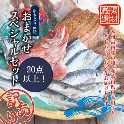 ふるさと納税 串本町 【訳あり干物セット】20点以上!おざきのひもの「おまかせスペシャルセット」【ozk103-1】