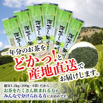 ふるさと納税 掛川市 全国初の快挙!日本三大品評会 農林水産大臣賞受賞 三冠茶園 深蒸し掛川茶 200g×6袋 |  | 02