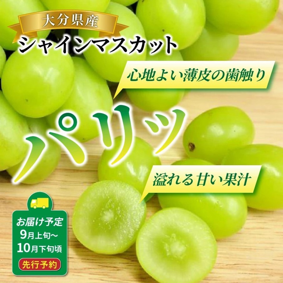 【先行予約】おおいたの豊潤シャインマスカット約1.2㎏_2609R