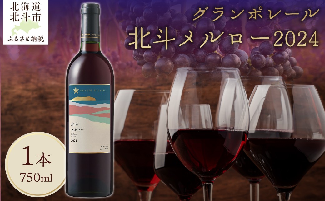 
                  【数量限定】グランポレール 北斗メルロー2024  750ml 1本【ふるさと納税 人気 おすすめ ランキング ワイン わいん 赤ワイン ライト メルロー サッポロビール 葡萄 ぶどう お酒 ギフト 贈答 贈り物 プレゼント お祝い 北海道 北斗市 送料無料】 HOKJ013 
                
