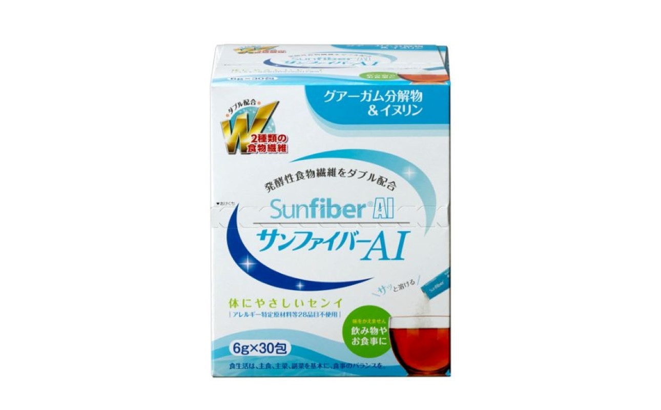 
                  TVで話題！ グアーガム分解物 サンファイバーAI（粉末スティック）6g×30包【1箱】│水溶性食物繊維 イヌリン 医療 介護 プレバイオティクス 発酵性食物繊維 健康食品 サプリ 個包装  太陽化学 三重県 四日市市 ふるさと納税太陽化学
                
