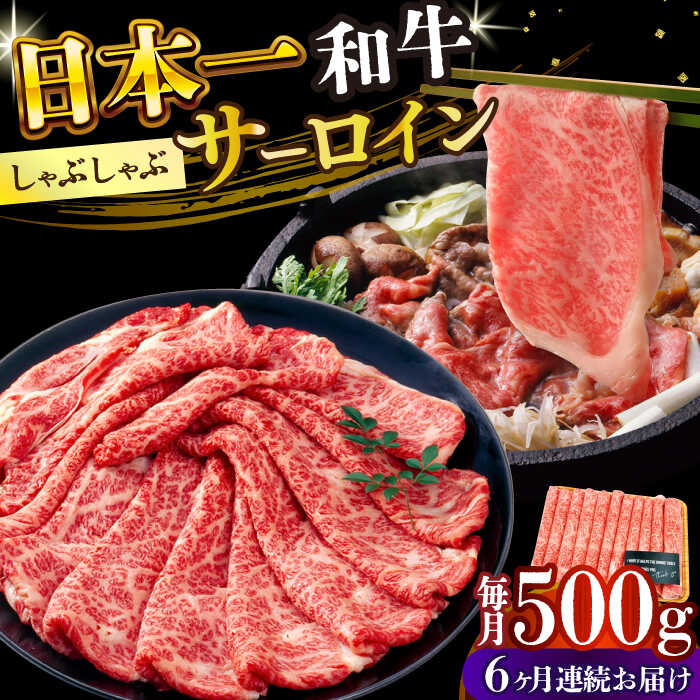 【ふるさと納税】【全6回定期便】【厳選部位】【A4〜A5】長崎和牛サーロインしゃぶしゃぶすき焼き用　500g【株式会社 MEAT PLUS】[DBS099] 10万円 以上