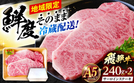 ※冷蔵配送/地域限定※ 飛騨牛 サーロインステーキ 240g×2枚 瑞浪市 / きなぁた瑞浪 和牛 国産 岐阜県産 [AZCI034]