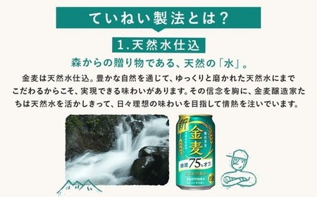 サントリー 金麦糖質75％オフ 350ml×24本（1箱） ｜ 金麦 糖質オフ ビール サントリー ギフト お酒 アルコール 缶ビール