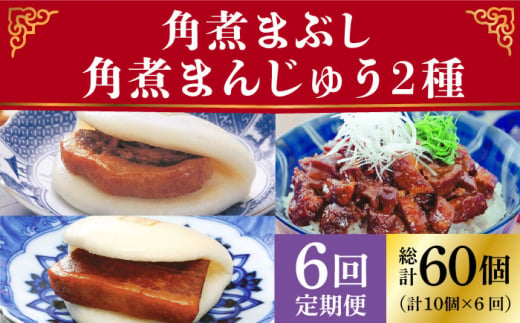 【6回定期便】＜月替り！＞ 長崎角煮まんじゅう＋大とろ角煮まんじゅう（各5個）・長崎角煮まんじゅう＋角煮まぶし（各5個）冷凍 ≪小値賀町≫【岩崎本舗】 [DBG072]