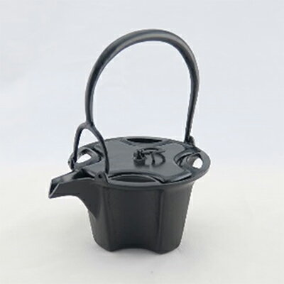 【ふるさと納税】【高岡銅器】アルミ鋳物 燗鍋 七宝　黒　民芸品 工芸品 伝統技術 装飾品 日用品 アルミ鋳物 燗鍋 七宝