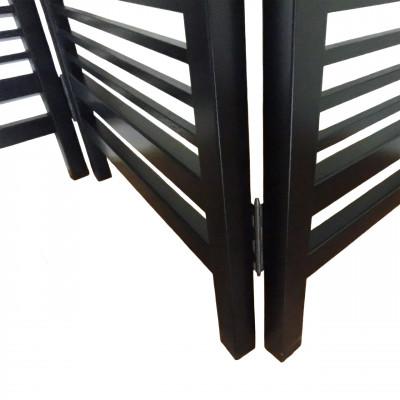 ふるさと納税 富田林市 土肥家具工芸の衝立 格子折畳み150タイプ ブラック 天然木無垢材のインテリア家具 |  | 03