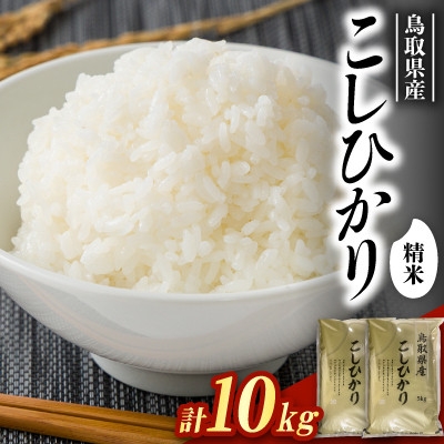 
                  【食味鑑定士厳選】鳥取県産 コシヒカリ10kg(5kg×2袋) 精米【1734488】
                