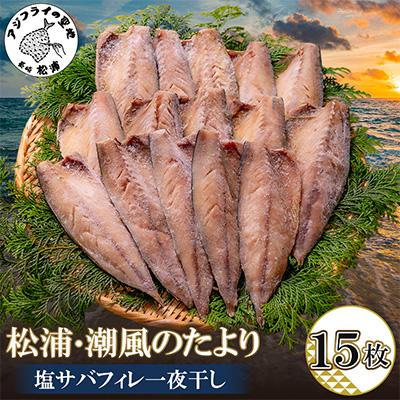ふるさと納税 松浦市 松浦・潮風のたより  塩サバフィレ一夜干し15枚入り