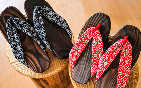 【選べるサイズ】日田下駄杉 (ビーチ) 2色2足セット　日田市 / 月隈木履工業所　日田杉 外履き サンダル[ARBJ015]